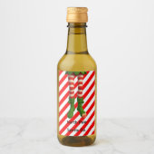 Funny Elf Legs Christmas | North Pole Mischief  ワインラベル (正面)