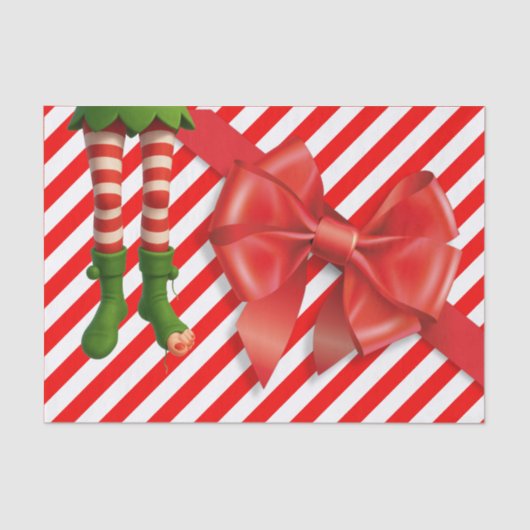 Funny Elf Legs Christmas | North Pole Mischief 薄葉紙 (正面)