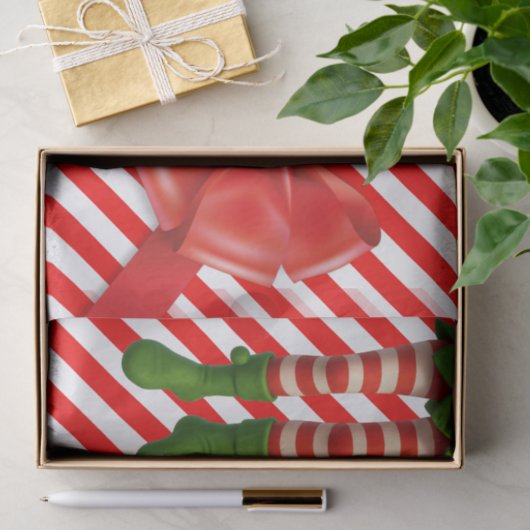 Funny Elf Legs Christmas | North Pole Mischief  薄葉紙 (ギフト)