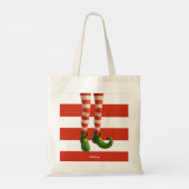 Funny Elf Legs | North Pole Fun Christmas Tote Bag トートバッグ (裏面)