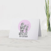 Funny Elf Pun Self Esteem Holiday Christmas card カード (正面)