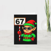 Funny Elf Six Seven 6 7 Meme Christmas Costume 67  カード (正面)