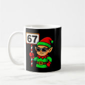 Funny Elf Six Seven 6 7 Meme Christmas Costume 67  コーヒーマグカップ (左)