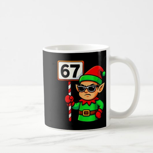 Funny Elf Six Seven 6 7 Meme Christmas Costume 67  コーヒーマグカップ (右)