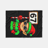 Funny Elf Six Seven 6 7 Meme Christmas Costume 67  フリースブランケット (正面(横))