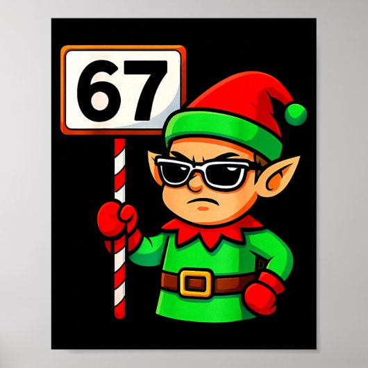 Funny Elf Six Seven 6 7 Meme Christmas Costume 67  ポスター (正面)