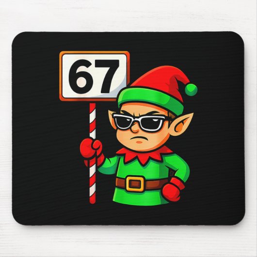 Funny Elf Six Seven 6 7 Meme Christmas Costume 67  マウスパッド (正面)