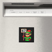 Funny Elf Six Seven 6 7 Meme Christmas Costume 67  マグネット (インサイチュ (食洗機))