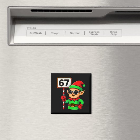 Funny Elf Six Seven 6 7 Meme Christmas Costume 67  マグネット (インサイチュ (食洗機))