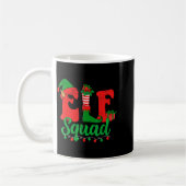 Funny Elf Squad Santa Hat Family Matching Christma コーヒーマグカップ (左)