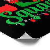 Funny Elf Squad Santa Hat Family Matching Christma ポスター (角)