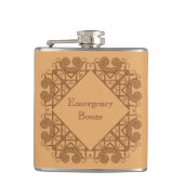 Funny Emergency Booze Add Your Text Celtic Style フラスク (正面)