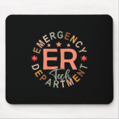 Funny Emergency Department Tech Emergency Room Tec マウスパッド (正面)