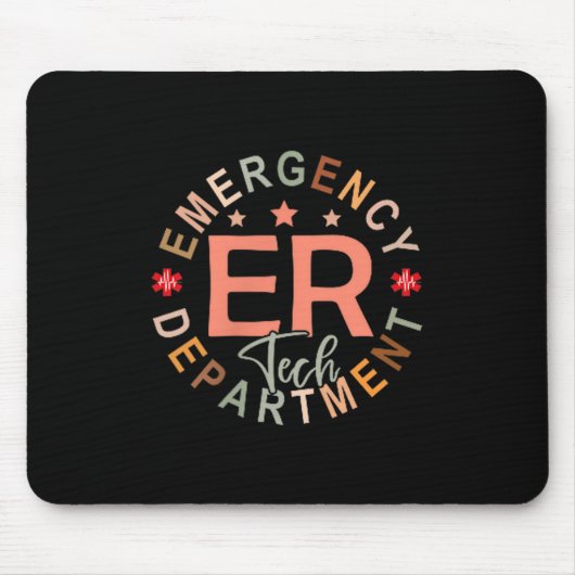 Funny Emergency Department Tech Emergency Room Tec マウスパッド (正面)