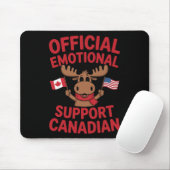 Funny Emotional Support Canadian Hockey Player Coa マウスパッド (マウス)