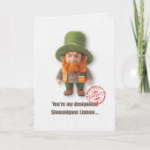 Funny Emotional Support Leprechaun Card カード (正面)