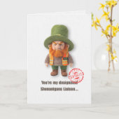 Funny Emotional Support Leprechaun Card カード (黄色い花)