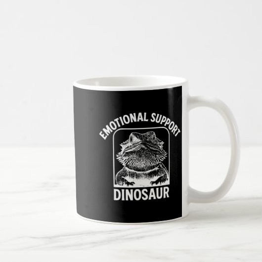 Funny Emotional Suprt Dinosaur  コーヒーマグカップ (右)