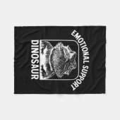 Funny Emotional Suprt Dinosaur  フリースブランケット (正面(横))