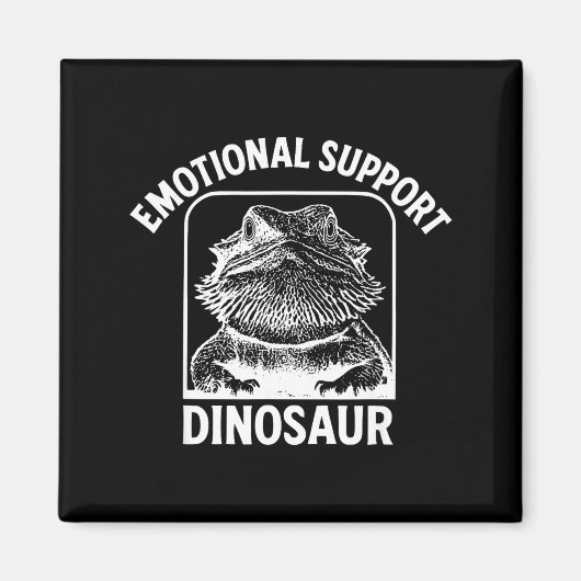 Funny Emotional Suprt Dinosaur  マグネット (正面)