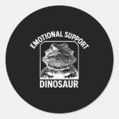 Funny Emotional Suprt Dinosaur ラウンドシール (正面)