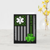 Funny Ems Emt Paramedic Gift St Patricks Day Shirt カード (黄色い花)