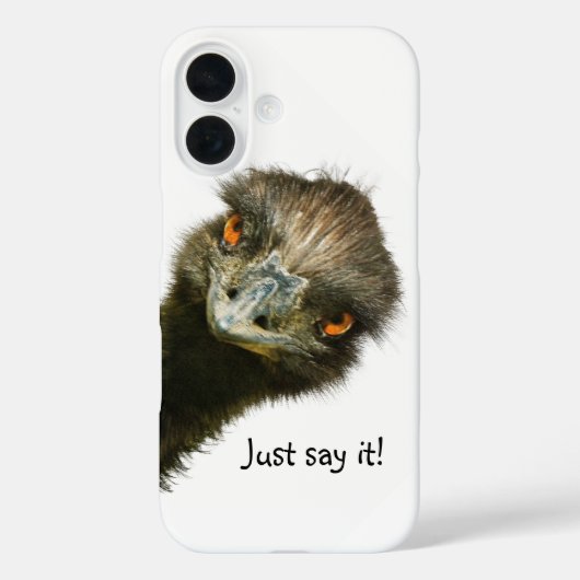 Funny Emu Just Say It Case-Mate iPhoneケース (裏面)