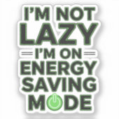 Funny Energy Saving Mode Decal シール (正面)