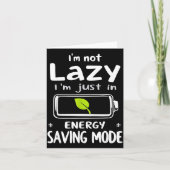 Funny Energy Saving Mode Design Lazy Humor Joke Gi カード (正面)