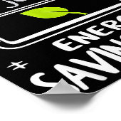 Funny Energy Saving Mode Design Lazy Humor Joke Gi ポスター (角)