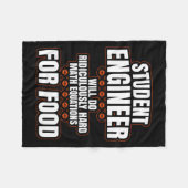 Funny Engineer Engineering College Student S  フリースブランケット (正面(横))