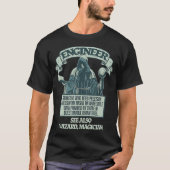 Funny Engineering Wizard Magician  Engineer Defini Tシャツ (正面)