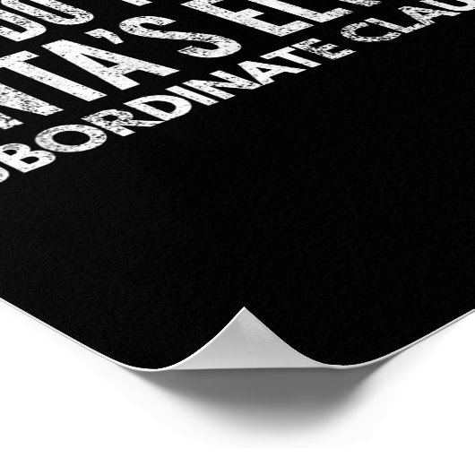 Funny Englieacher About Grammar And Christmas  ポスター (角)