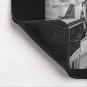 Funny English Bulldog Selfie Fighter Jet Lot Aviat マウスパッド (コーナー)