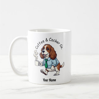 Funny English Cocker Spaniel Business Suit Coffee  コーヒーマグカップ