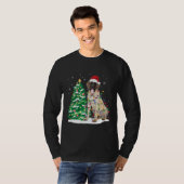 Funny English Mastiff Christmas Lights Shirt Tシャツ (正面フル)