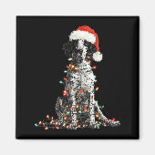 Funny English Setter Christmas Graphics Dog Lights マグネット (正面)