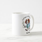 Funny English Springer DOG Business Suit Coffee  コーヒーマグカップ (正面右)