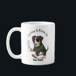 Funny Entlebucher Mountain Business Suit Coffee  コーヒーマグカップ<br><div class="desc">Celebrate your love of dogs and your sense of humor with this unique cartoon-style mug featuring your favorite canine companion. This design tells the story of a "working dog" in a distinctive way, showcasing a stylish puppy ready to start his day with a bow tie and a hot cup of...</div>