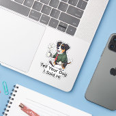 Funny Entlebucher Mountain Business Suit Coffee シール (ノートパソコンとiPhone)