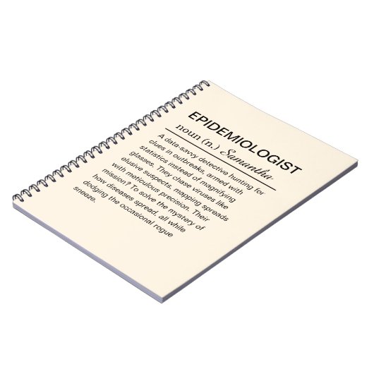 Funny Epidemiologist Definition Personalized ノートブック (左側)