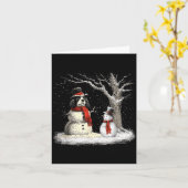 Funny Er Spaniel Dog In The Snow Tree Christmas Wi カード (黄色い花)