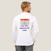 Funny Error 404 Motivation Not Found Retro T Shirt トライブレンドＴシャツ (背面全体)