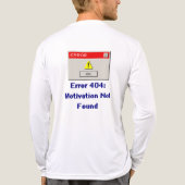 Funny Error 404 Motivation Not Found Retro T Shirt トライブレンドＴシャツ (背面)