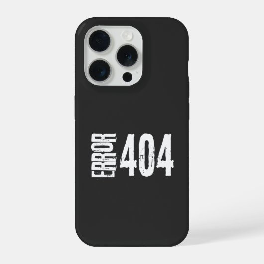 Funny Error 404 Page Not Found Geek Humor Design iPhoneケース (裏面)