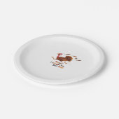 Funny Escaping Turkey Thanksgiving Classic T-Shirt ペーパープレート (アングル)