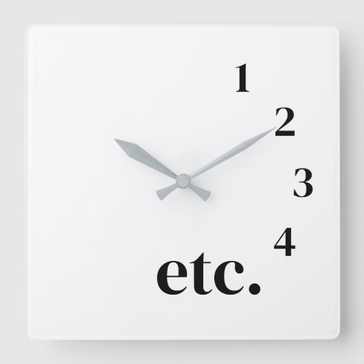 Funny etc. スクエア壁時計 (正面)