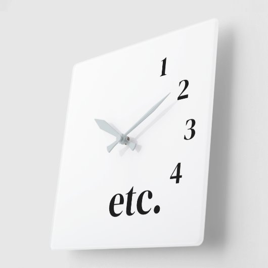 Funny etc. スクエア壁時計 (傾斜)