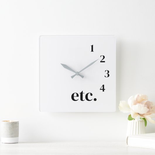 Funny etc. スクエア壁時計 (ホーム)
