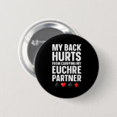 Funny Euchre Art For Men Women Euchre Partner Euch 缶バッジ (正面&裏面)
